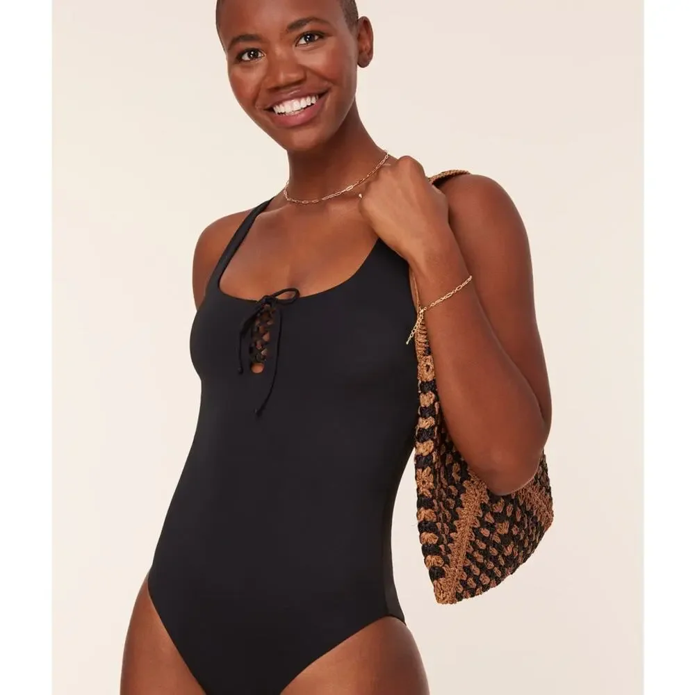 Andie Swim the Macao One Piece in Black S NWT